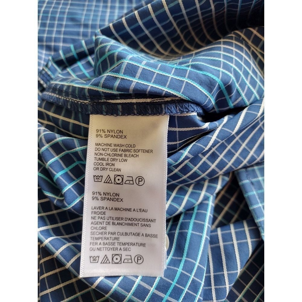 Tommy Bahama The Siesta Key Mens L/G Blue Plaid Long Sleeve Button‎ Down Shirt - Picture 6 of 10